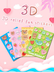 Autocollant 3D personnalisé en relief, imprimé UV, OEM ODM, pour enfants, cadeau promotionnel pour festival - Product Image 4