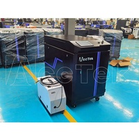 Mesin solder serat Laser 4 in 1 genggam 1500W, mesin solder CNC portabel untuk las logam, mesin pemotong solder genggam