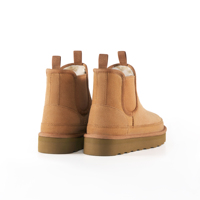 Bottes de neige Chelsea montantes en peau de mouton avec semelle extérieure en EVA – Fabricant OEM ODM
