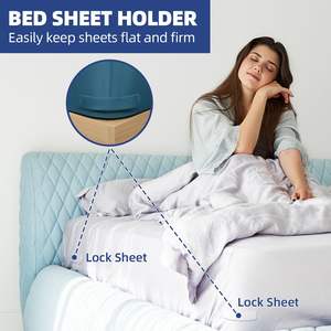 Sangles de maintien pour draps de lit avec anneaux en silicone fixes, pour maintenir les draps bien en place et étirés, sans outil, pour draps ajustés. - Product Image 5