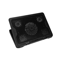 Refroidisseur pour ordinateur portable OEM ODM Cinq ventilateurs de refroidissement à vitesse réglable Support pour ordinateur portable Support ergonomique pour ordinateur portable