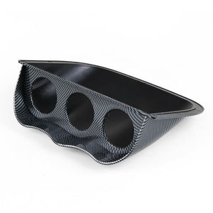 Raminer — support de tableau de bord en Fiber de carbone, Triple jauge de tableau de bord, Pod à 3 trous, porte-jauge de course, 52mm, noir - Product Image 6