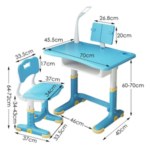 Conjunto de Silla y Escritorio Ecológico <span class=keywords><strong>para</strong></span> Niños, Económico, Ergonómico y Duradero, Muebles Escolares, Juego de Mesa y Taburete - Product Image 3
