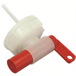 Bouchon de bouteille d'eau potable avec bec verseur et paille, en plastique rouge et blanc, accessoire pour boisson - Product Image 2