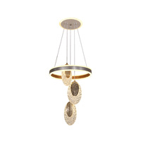 Lustre moderne de luxe en or à LED multi-têtes, ambiance extravagante, forme longue créative, couleur réglable