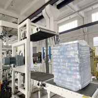 Machine d'emballage de palettes à film PE par étirement à froid, machine automatique d'étirement de film avec système de contrôle et clôture de sécurité