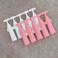1ml 2ml 3ml 5ml Emballage cosmétique transparent blanc rose bleu à ouverture facile Mini flacon d'ampoules en plastique pour le blanchiment de la peau