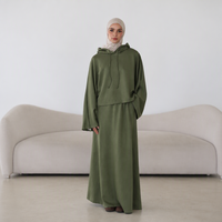Ensembles coordonnés d'hiver haut de gamme personnalisés pour femmes musulmanes, comprenant des hauts et jupes modestes, pour le Ramadan et l'Aïd, tailles S-6XL