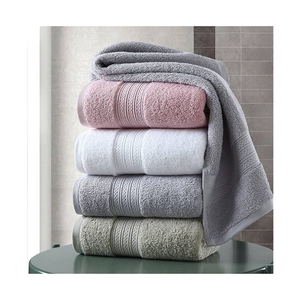 Haute qualité 100% coton brodé réutilisable léger durable séchage rapide éco-conscient Jacquard gris Golf serviettes de bain - Product Image 4