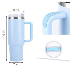 <strong>Large</strong> Capacity 40 Oz Vacuum Insulated Stainless Steel <strong>Cup</strong> with Handle and Drinking Straw Multi-Color New Arrival <strong>for</strong> Travel - Product Image 6
