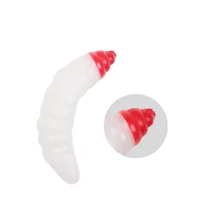 TGD Meilleures 100 leurres de pêche en plastique parfumés de 30 mm, larves souples, larves de coléoptères, vers lumineux pour la pêche au <span class=keywords><strong>saumon</strong></span>, au crappie et en rivière - Product Image 2