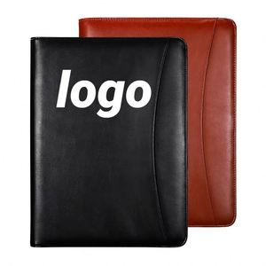 Custom Logo <b>A4</b> PU Leather Padfolio Case 3 <b>Ring</b> <b>Binder</b> Executive Folder for Business File Holder Promotional - Product Image 1