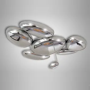 Galvanotecnica mercurio mango irregolare arte (istica) creatività in vetro cigno a forma di uovo lampadario in vetro lampada da soffitto per hotel club