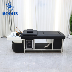Sillón de Pedicura MOOLIN Moderno con Lavacabezas, Cuero PU Ergonómico, Acero Inoxidable, <span class=keywords><strong>Mueble</strong></span> Multiusos para Salón - Product Image 2