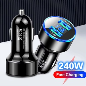 ที่ชาร์จในรถยนต์แบบ USB คู่ 5V 3A อะแดปเตอร์ชาร์จเร็ว ABS โครงสร้างแข็งสำหรับโทรศัพท์มือถือ - Product Image 2