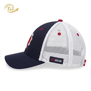 Gorra de béisbol estructurada de 5 paneles de alta calidad 4U, venta al por mayor, con logo personalizado impreso, gorras de camionero de malla transpirable para hombre, ideales para el verano. - Product Image 3