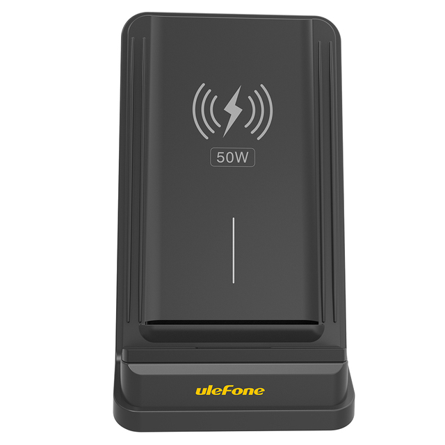 Ulefone WCS01 50W Type-C Air Cooled Wireless Charging Stand Foldable Portable Exclusive for Armor 23 Series AC Adapter Excluded
