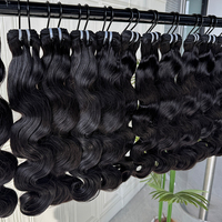 Extensiones de Cabello Humano Virgen Natural con Ondas Suaves, Color Natural, Textura Completa y Brillante, Doble Trama, Venta al Por Mayor