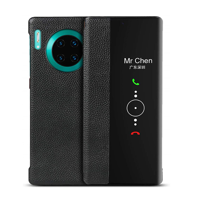 For Huawei Mate 30 Phone Case Protective Cover PU Leather Flip Smart View Bumper Case