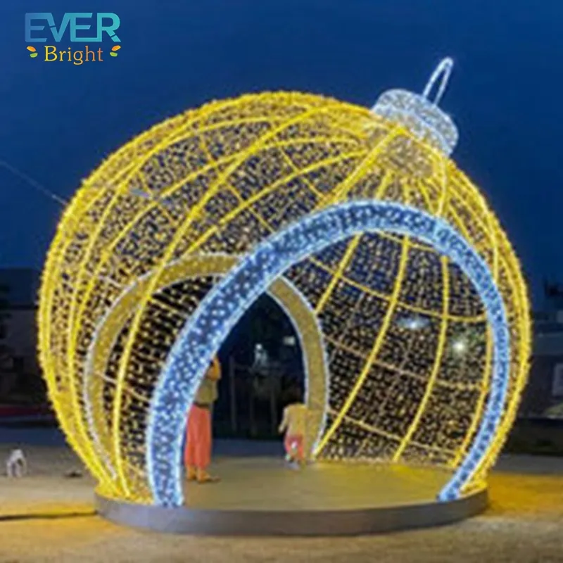 2024 3d yaratıcı işıklı led aydınlatma küre şekilli tasarım motif işıklar Yard bahçe merkezi için dekoratif ışıklı top açık