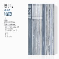 Dalles de pierre frittée directement de l'usine 750x1500mm 10mm, carrelage en porcelaine pleine masse brillant antidérapant pour sol