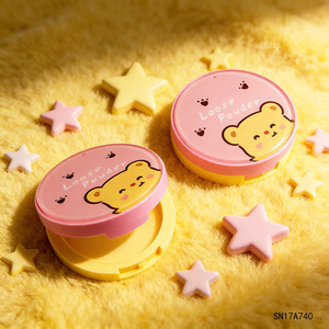 Contenitore per <span class=keywords><strong>Cipria</strong></span> Rotondo con Copertura <span class=keywords><strong>Trasparente</strong></span> e Specchio, Custodia Personalizzata <span class=keywords><strong>in</strong></span> Plastica per <span class=keywords><strong>Cipria</strong></span> Compatta - Product Image 4