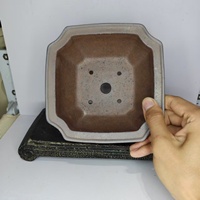 Pot à bonsaï en sable violet de Yixing avec motif tête de bête et pieds en forme de nuage