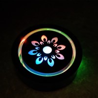 Vente en gros 12 pouces narguilé rond LED lampe Laser base narguilé shisha lumière LED tasse plate bouteille base LED