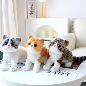 Poupées de simulation de chat mignonnes, jouet en peluche, oreiller de chat, poupée de chiffon, cadeau apaisant pour enfants - Product Image 5