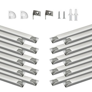 Décoration de plafond d'armoire en forme de <span class=keywords><strong>V</strong></span> ≤ 10mm de largeur Cob en aluminium série Smd bande de LED profil de diffuseur de canal en aluminium - Product Image 4