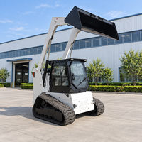 Chargeuse compacte sur chenilles tout-terrain de qualité industrielle avec grappin à attache rapide pour l'exploitation forestière et le débroussaillage