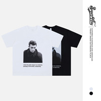 Kaos Pria Wanita Musim Semi Musim Panas 2026 Merek Fashion Baru Hip Hop High Street Retro Figure Crewneck Lengan Pendek Longgar Katun 260g