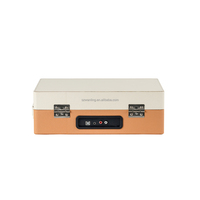 Vente en gros de tourne-disque vinyle en bois avec haut-parleurs stéréo, entrée AUX, Bluetooth, USB, SD, vitesses 33/45/48