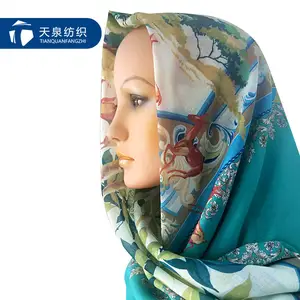 平纹雪纺围巾头巾配整洁拼接穆斯林女性雪纺披肩119颜色可选民族围巾头巾