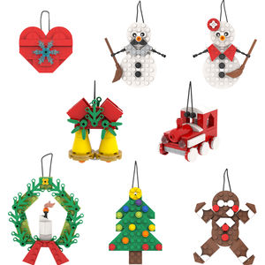 <span class=keywords><strong>Série</strong></span> de Noël Train Arbre de Noël Terreur MOC Décoration Briques Cadeau Briques de construction DIY Ensembles Jouets Enfants - Product Image 5