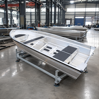 Bateau à coque en V en aluminium spacieux et confortable B350 B420 V500 12ft 14ft 16ft pour 4-6 personnes, moteur en option, pêche en lac et en eau libre