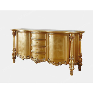 Customizable Royal Classic Style Solid Wood Sideboard Handmade <strong>Buffet</strong> Furniture for Dining Room Sets - Product Image 4