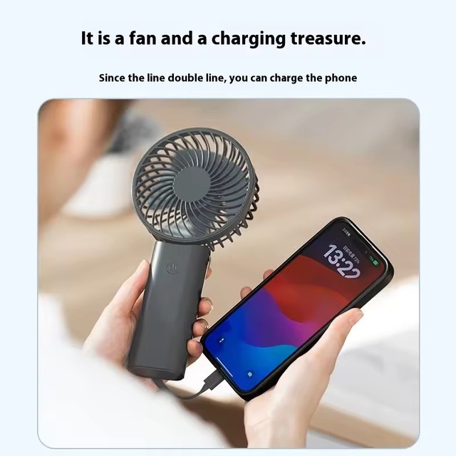 3 in 1 Rechargeable Outdoor 4000mAh Handheld Usb Portable Foldable Mini Fan with Power Bank