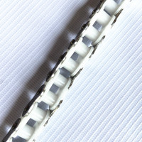 Chaîne à rouleaux ANSI80 de 25,4 mm de pas, 15,88 mm de diamètre, 16A, en acier inoxydable, chaîne à rouleaux en plastique