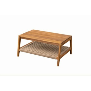 Ensemble de canapés d'extérieur modernes en bois d'acacia avec coussins pour hôtel, complexe hôtelier, patio, résistant aux UV, tressage de corde rond, respirant - Product Image 2