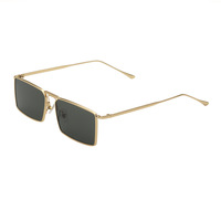 Nouveautés Boch pour lunettes de soleil rectangulaires rétro classiques pour femmes, petite monture, monture intégrale, PC UV400, verres personnalisés disponibles, argent