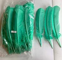 Teint Vert Plume De Dinde Pour Artisanat DIY Coiffe Chapeau Cheveux Costume Accessoire Carnaval Fête De Mariage Maison Floral Décor