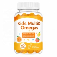 Complément alimentaire pour enfants certifié GMP, marque privée, multivitamines et oméga en gommes, soutien nutritionnel quotidien, bien-être des enfants