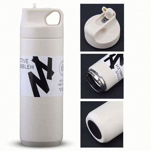 316 Stainless Steel Insulated Water Bottle Pop-Up Lid Portable Thermal Bottle <b>Large</b> Capacity Food Grade Travel Mug - Product Image 6