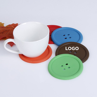 Sous-verre créatif en résine, couleur unie, minimaliste, en silicone souple, isolant thermique, antidérapant, pour tasse à thé, bureau