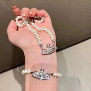 Collier haut de gamme en argent S925 avec pendentif en perle d'eau douce, chaîne de clavicule au tempérament simple, perle souriante en forme de chiffre/motif - Product Image 4