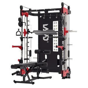 Structure d'entraînement multi-fonctions avec système de câbles pour tractions dorsales, rameurs et tractions, idéale pour une salle de sport à domicile. - Product Image 2