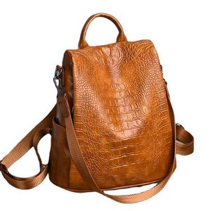 Mochila de muestra gratuita con gran capacidad, mochila informal de doble propósito para mujer - Product Image 1
