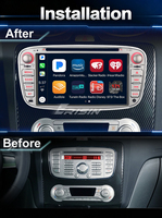 ES9168FS Lecteur de disque intégré Android 16 pouces argenté pour Ford Focus 2007-2011 Double Din CarPlay Android Auto 8 Go 128 Go DSP
