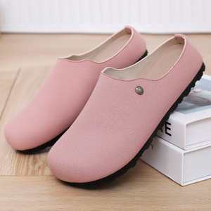 รองเท้าส้นแบนแบบวันทัชของผู้หญิงสำหรับใส่ในฤดูร้อนเพิ่มความสูงความสูงให้ความสบายแบบใหม่รองเท้าสวมครึ่งเท้า - Product Image 1